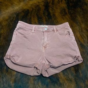 PacSun Super Stretch High Waisted Mauve Shorts- Size 28